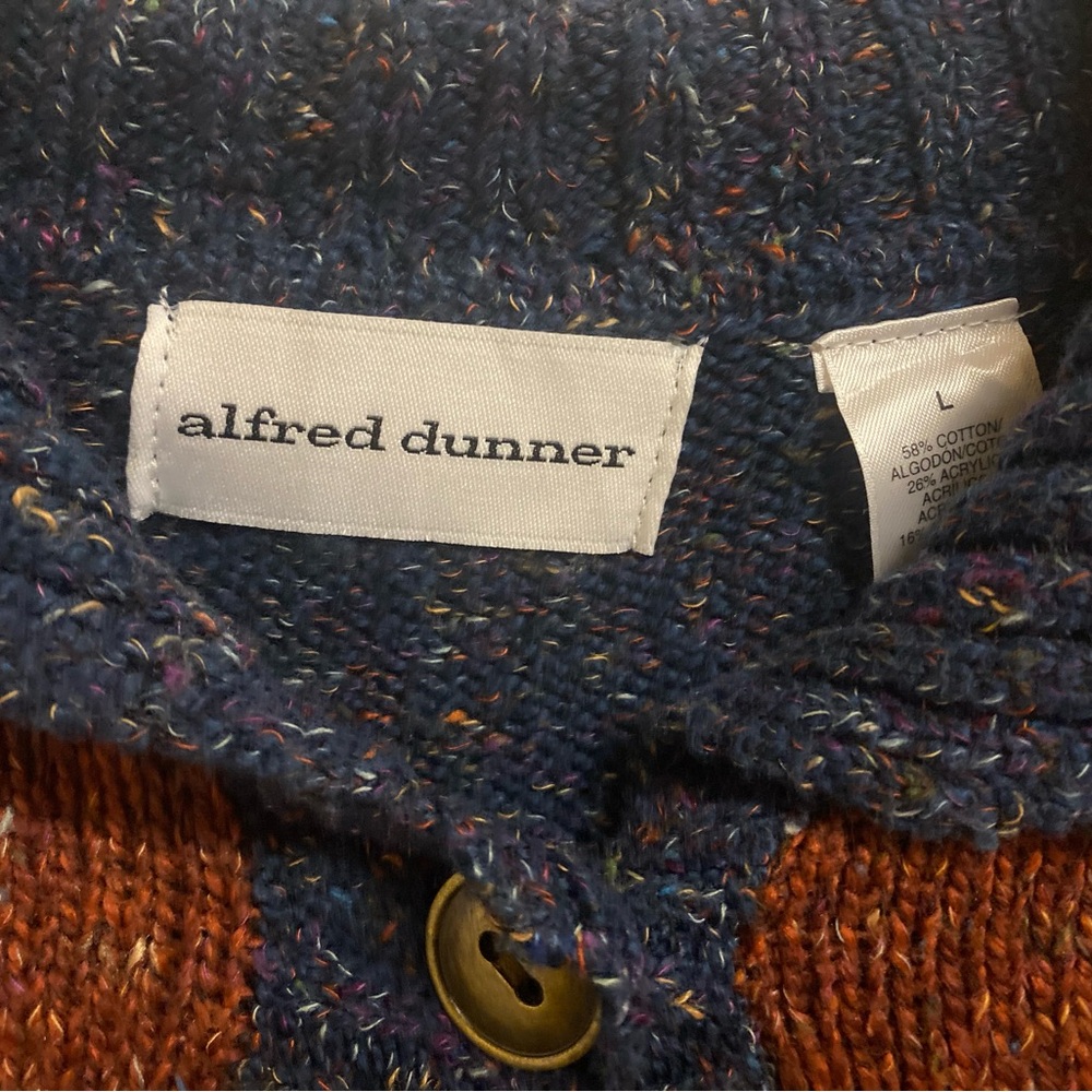 Alfred Dunner Multicolor Patchwork Knit 3 Button … - image 3